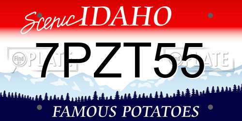 7PZT55 Idaho License Plate