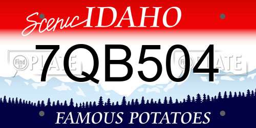 7QB504 Idaho License Plate
