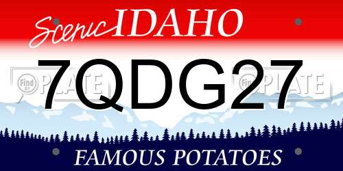 7QDG27 Idaho License Plate