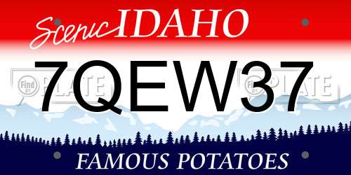 7QEW37 Idaho License Plate