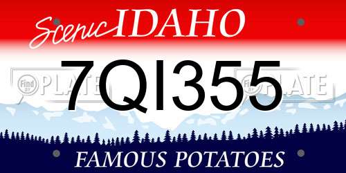 7QI355 Idaho License Plate
