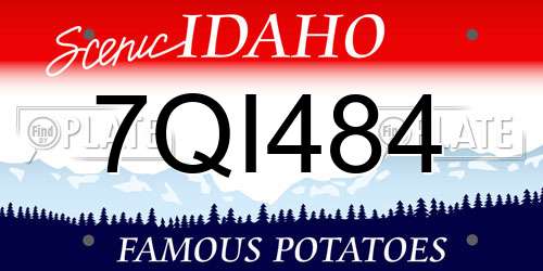 7QI484 Idaho License Plate
