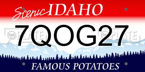 7QOG27 Idaho License Plate
