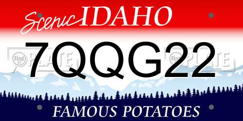 7QQG22 Idaho License Plate