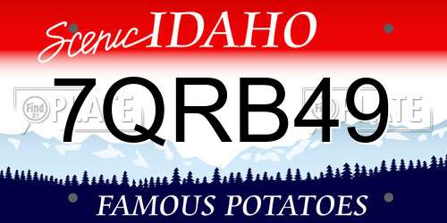 7QRB49 Idaho License Plate