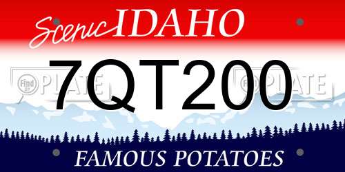 7QT200 Idaho License Plate
