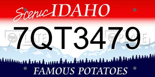 7QT3479 Idaho License Plate