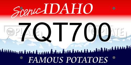 7QT700 Idaho License Plate