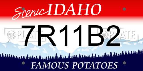 7R11B2 Idaho License Plate