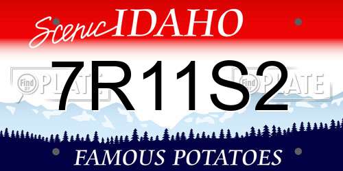 7R11S2 Idaho License Plate