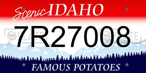 7R27008 Idaho License Plate