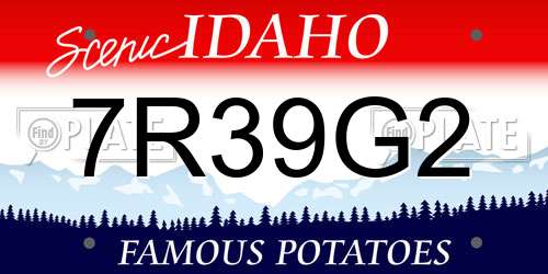7R39G2 Idaho License Plate