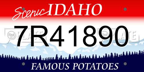 7R41890 Idaho License Plate