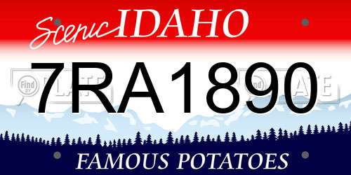 7RA1890 Idaho License Plate