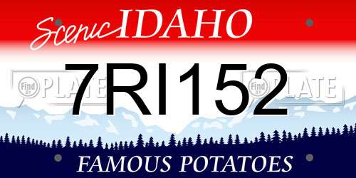 7RI152 Idaho License Plate