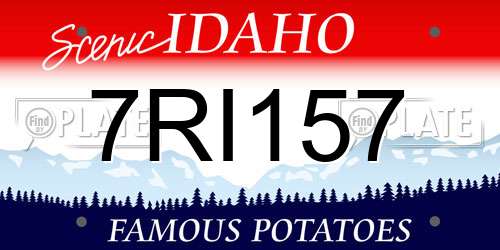 7RI157 Idaho License Plate
