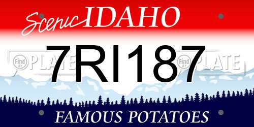 7RI187 Idaho License Plate