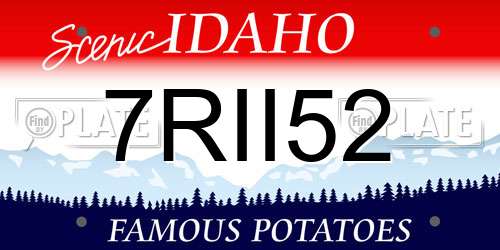 7RII52 Idaho License Plate