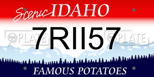 7RII57 Idaho License Plate