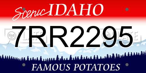 7RR2295 Idaho License Plate