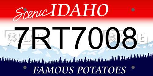 7RT7008 Idaho License Plate