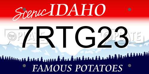 7RTG23 Idaho License Plate