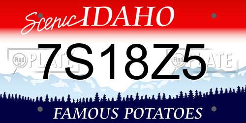 7S18Z5 Idaho License Plate
