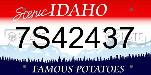 7S42437 Idaho License Plate
