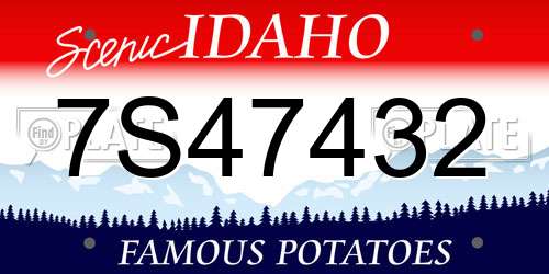 7S47432 Idaho License Plate