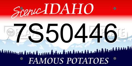 7S50446 Idaho License Plate