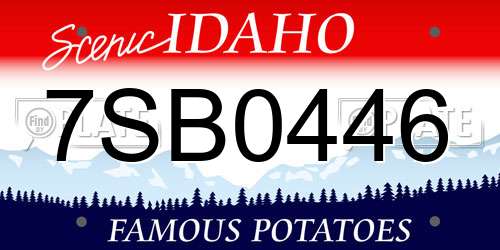7SB0446 Idaho License Plate