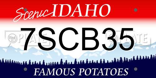 7SCB35 Idaho License Plate