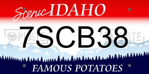 7SCB38 Idaho License Plate
