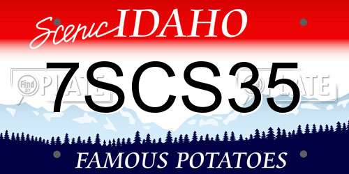 7SCS35 Idaho License Plate
