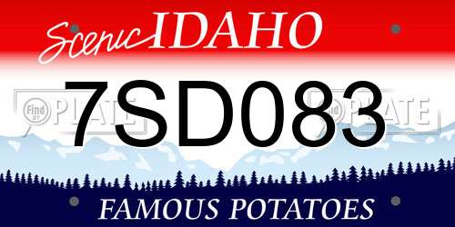 7SD083 Idaho License Plate