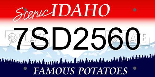 7SD2560 Idaho License Plate