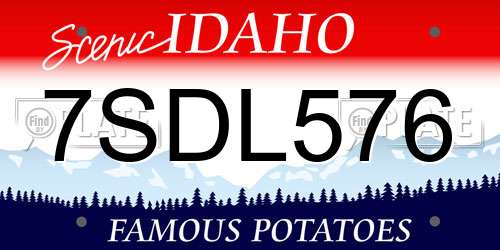 7SDL576 Idaho License Plate