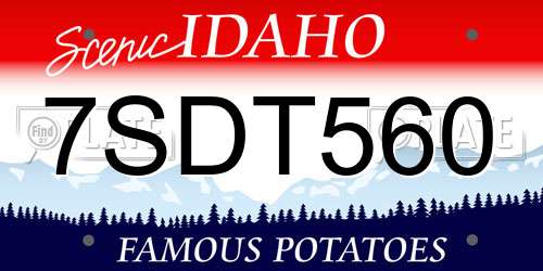 7SDT560 Idaho License Plate