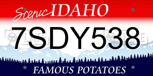 7SDY538 Idaho License Plate