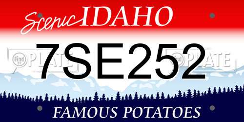 7SE252 Idaho License Plate