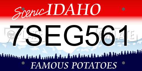 7SEG561 Idaho License Plate