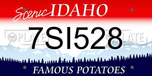 7SI528 Idaho License Plate