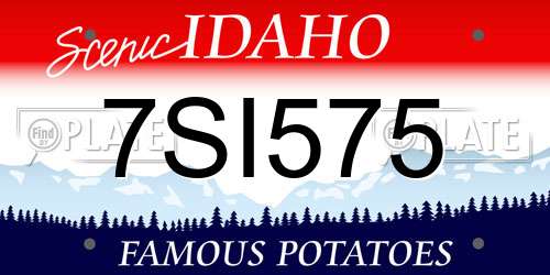 7SI575 Idaho License Plate