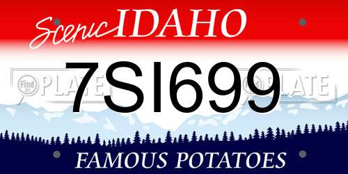 7SI699 Idaho License Plate