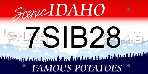 7SIB28 Idaho License Plate