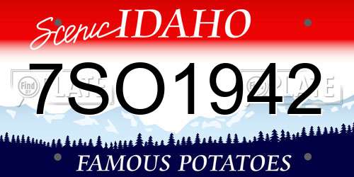 7SO1942 Idaho License Plate