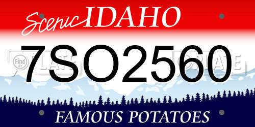 7SO2560 Idaho License Plate