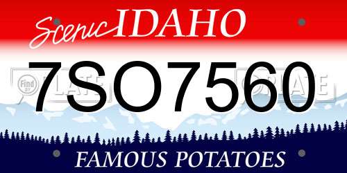 7SO7560 Idaho License Plate