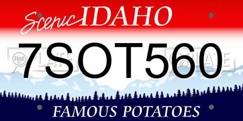 7SOT560 Idaho License Plate