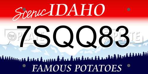 7SQQ83 Idaho License Plate